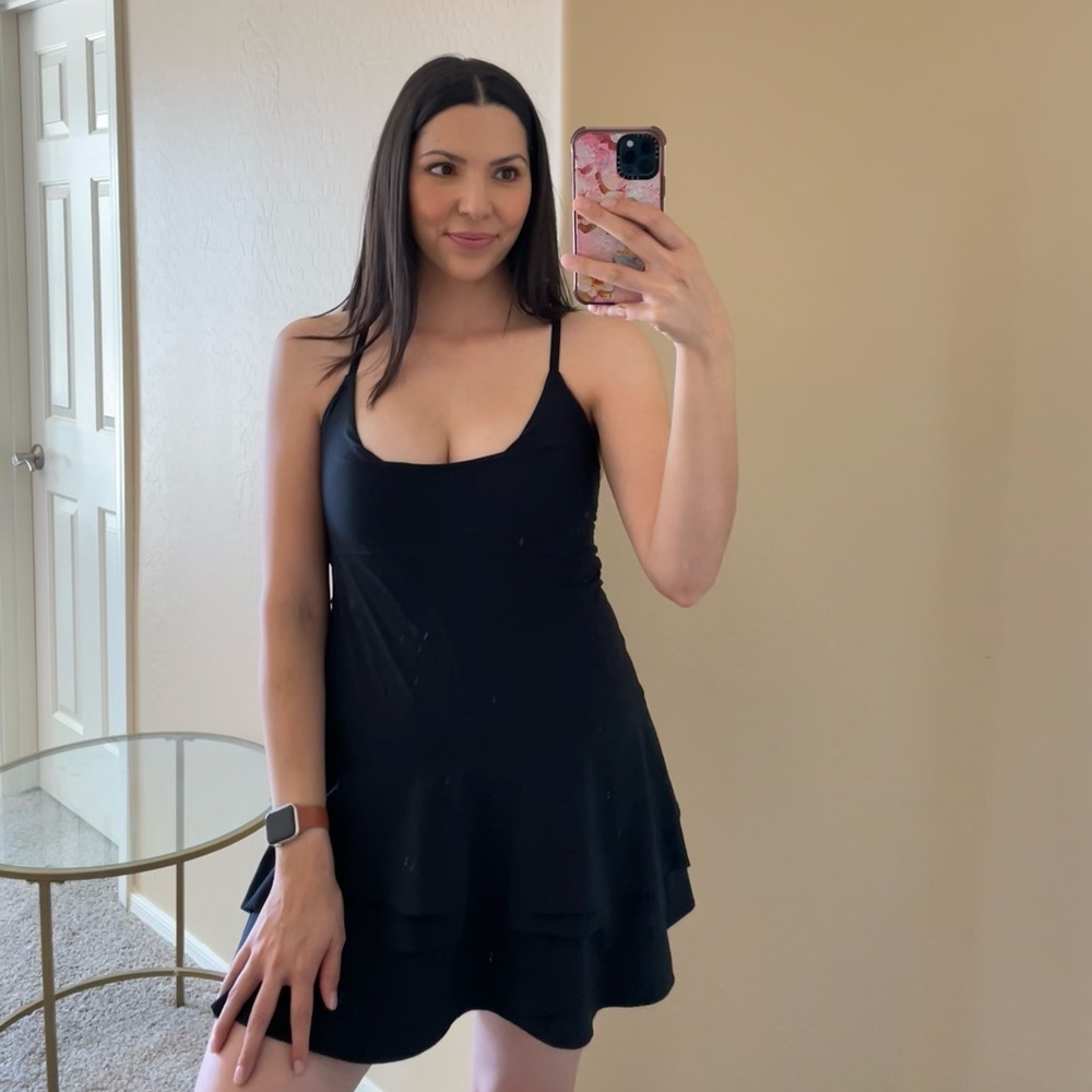 Aerie Offline Maggie Black Sporty Tennis Dress